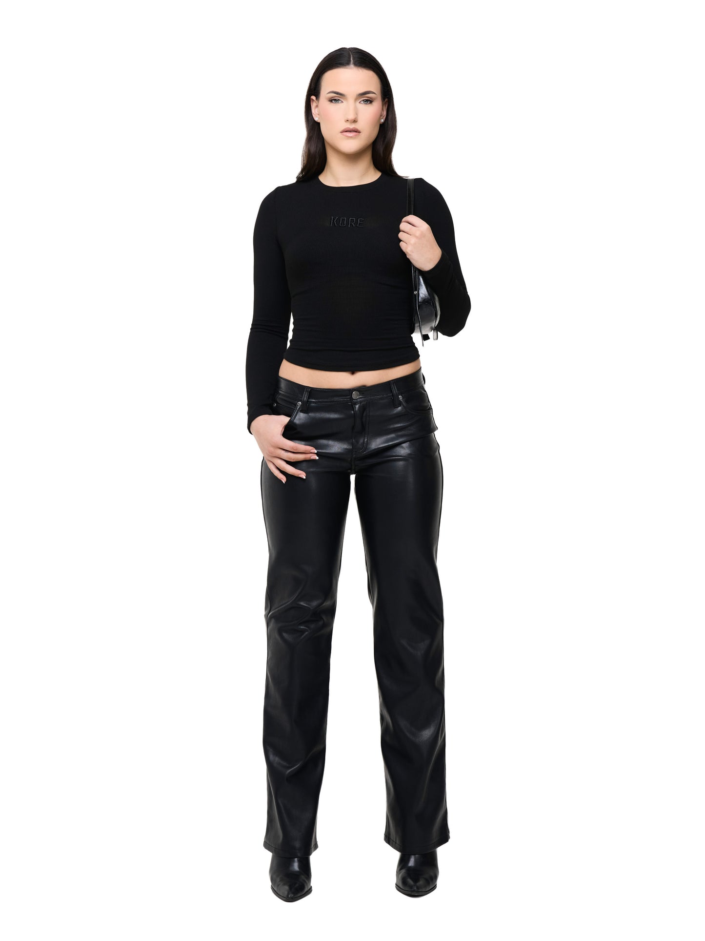 COMFORT LONG SLEEVE TOP - BLACK