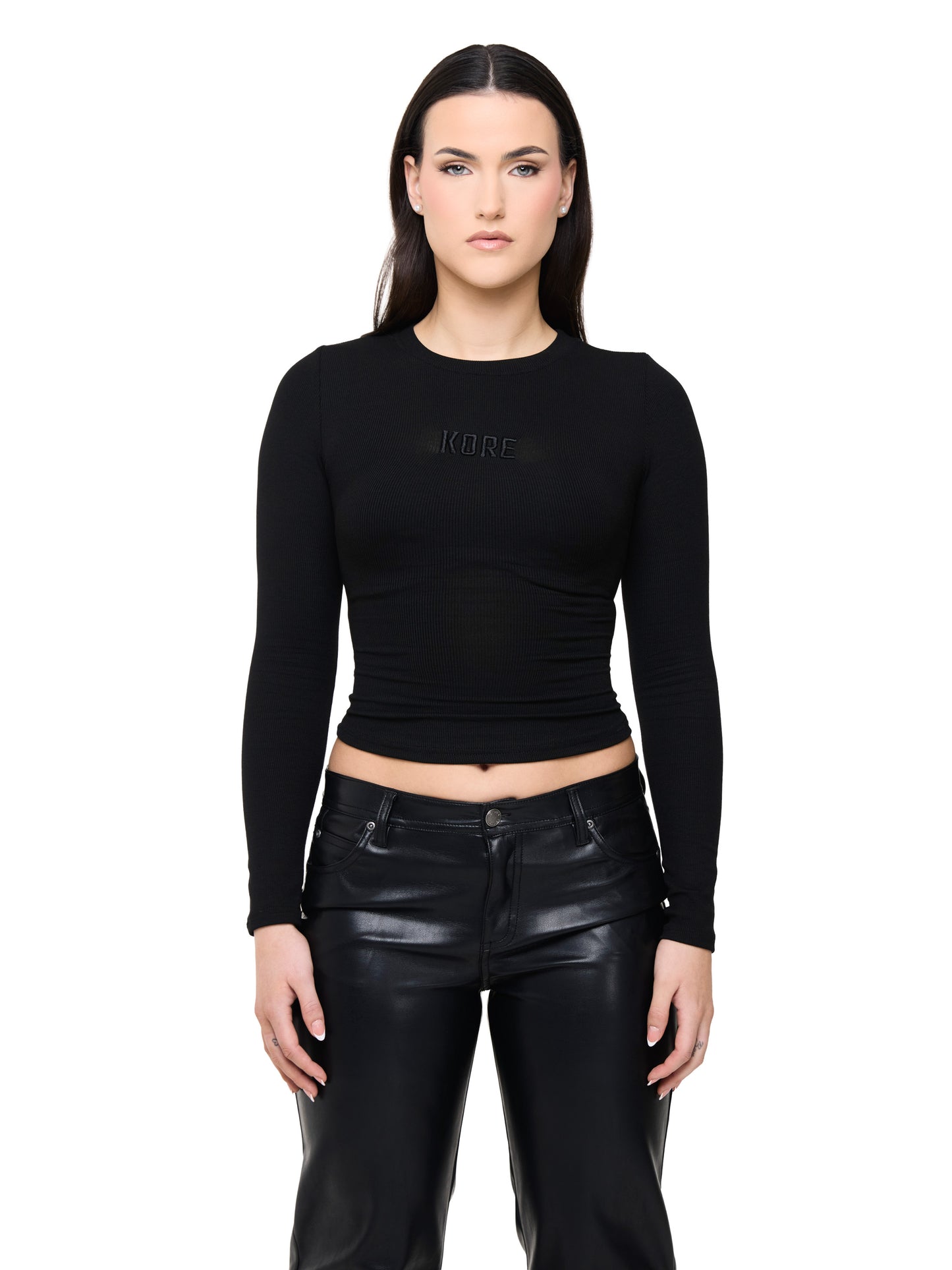 COMFORT LONG SLEEVE TOP - BLACK