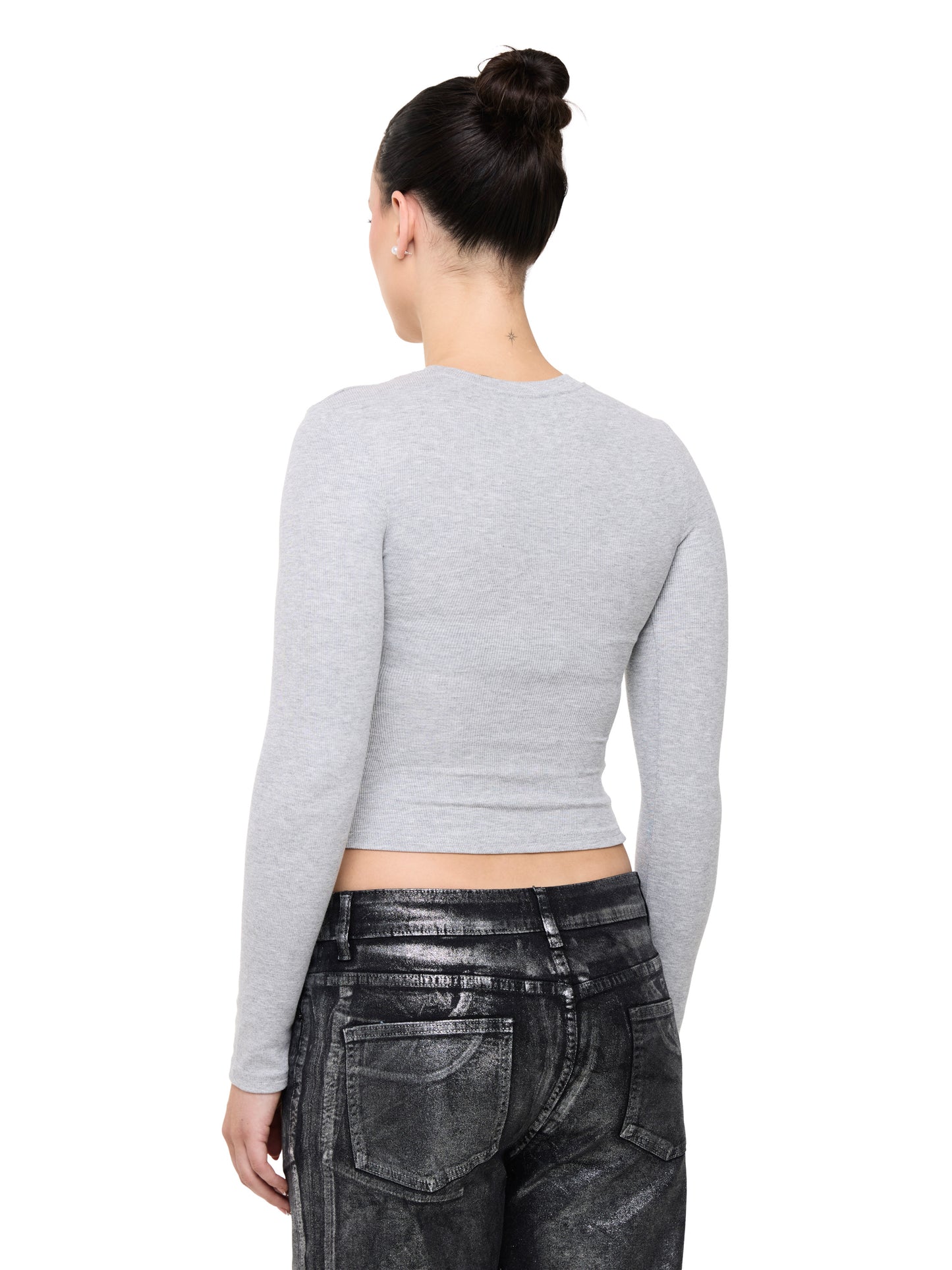 COMFORT LONG SLEEVE TOP - GREY